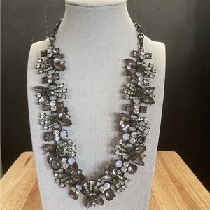 J. Crew Black and White Floral Necklace